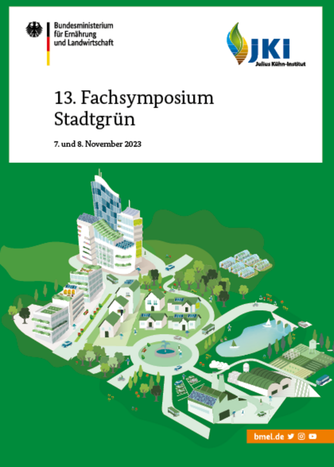 Titelbild der Broschüre für das Programm 13. Fachsymposium Stadtgrün